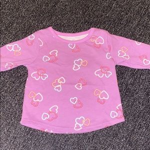 0-3 months purple long sleeve with hearts